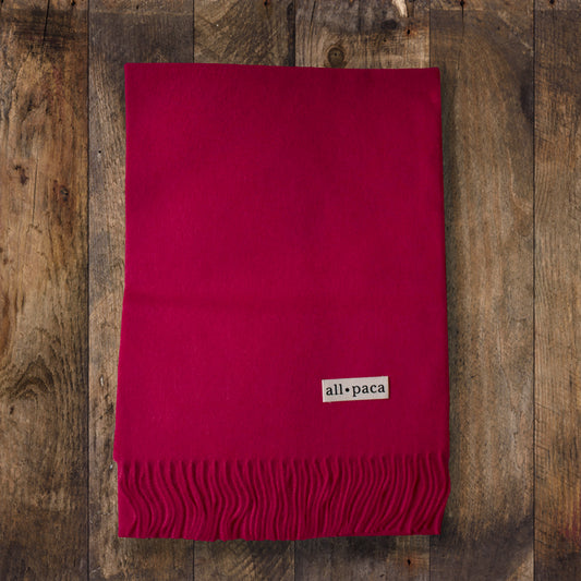 Scarf 100% Baby Alpaca Maroon