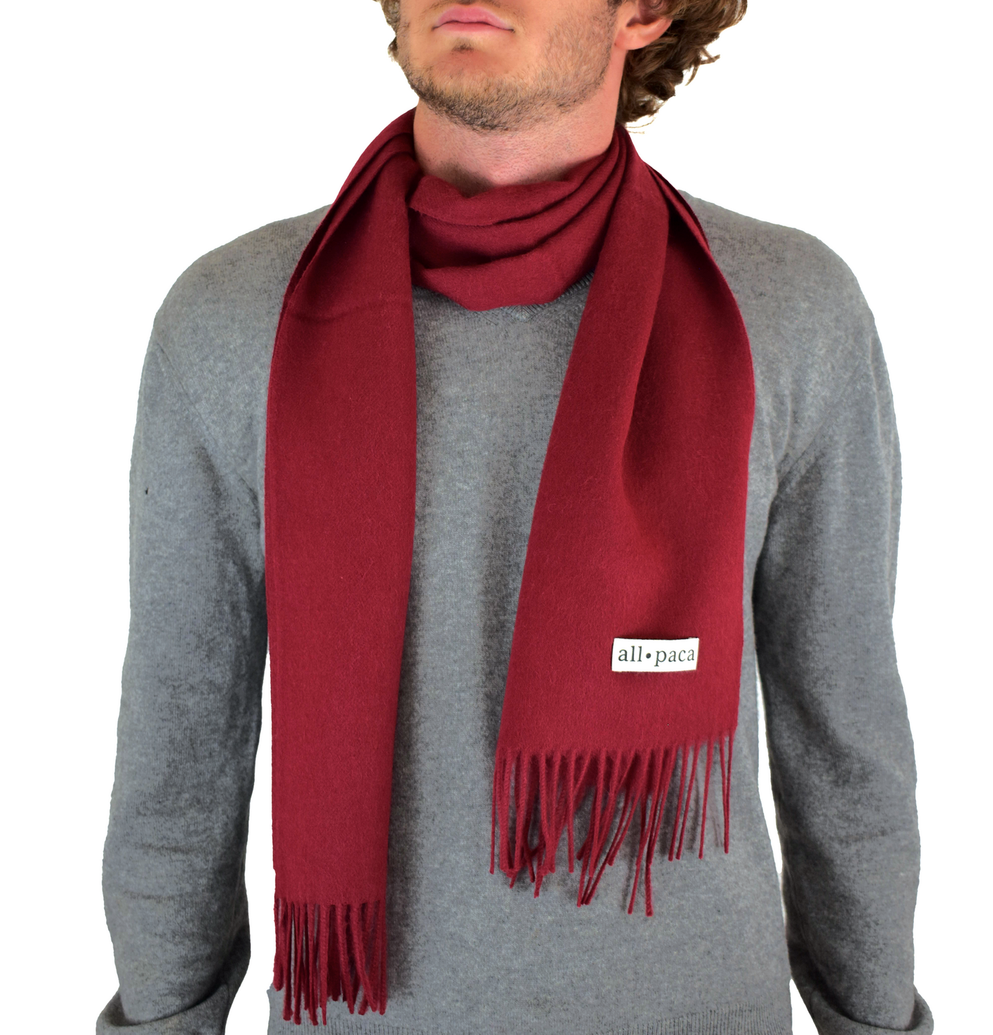 Scarf 100% Baby Alpaca Maroon